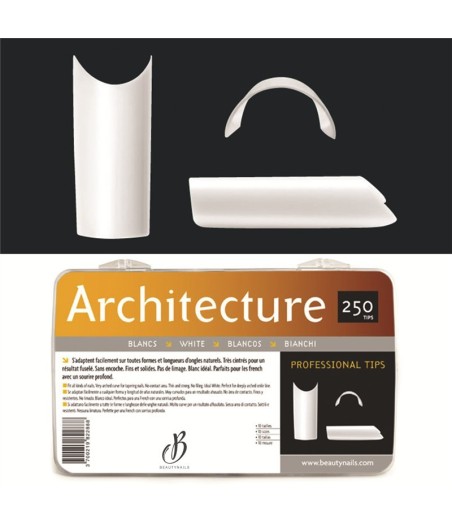 Capsules Architecture blanches 250 tips - Beautynails