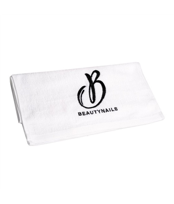 Serviette blanche avec logo - Beautynails