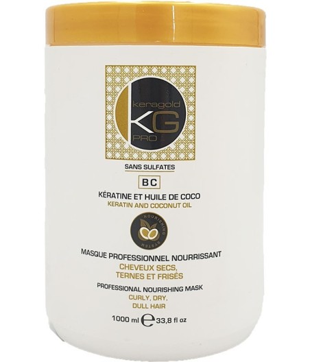 Masque sans sulfates Kératine et huile de coco - Keragold