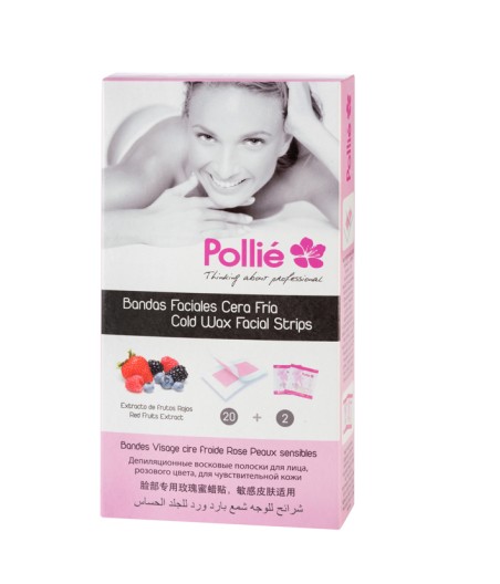 Paquet 20 Bandes de Cire Froide Visage - Pollie